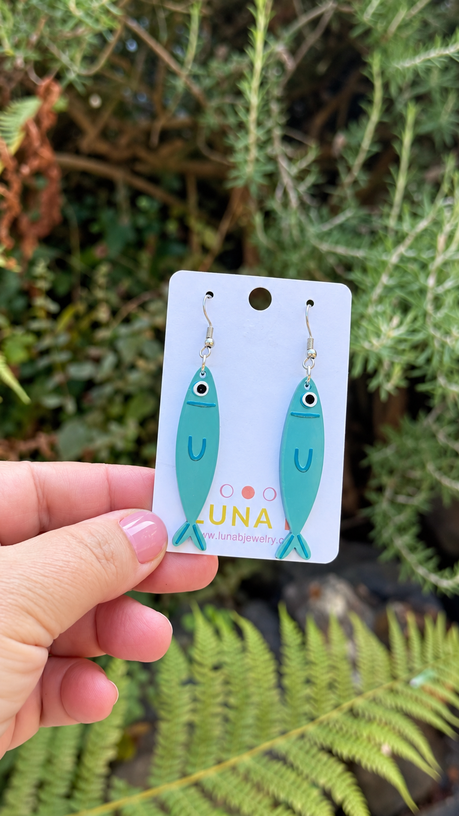 Sardine Earrings | Turquoise Fish Earrings