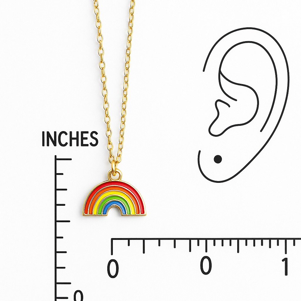 Rainbow Enamel Necklace – Shine Bright, Wear Pride 🌈✨