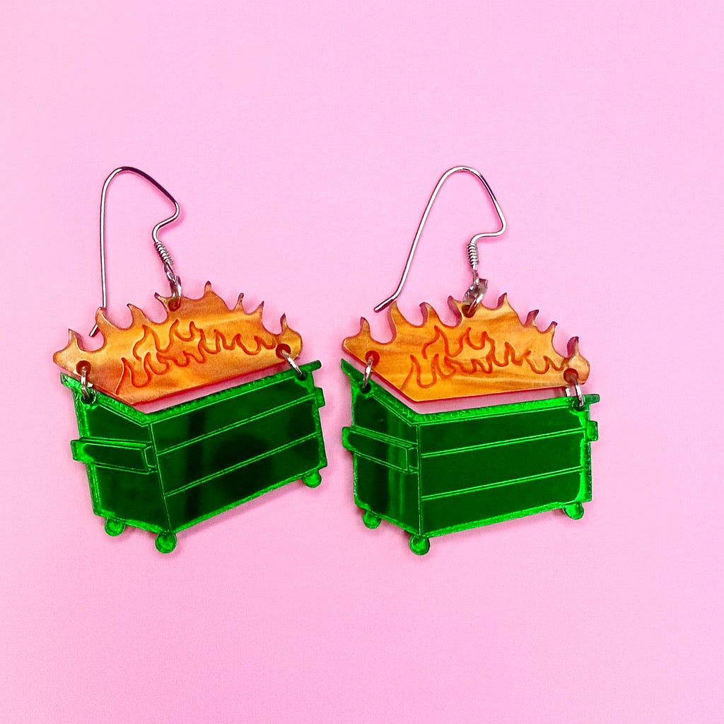 Dumpster Fire Earrings