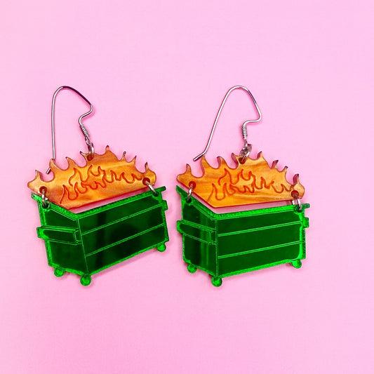 Dumpster Fire Earrings