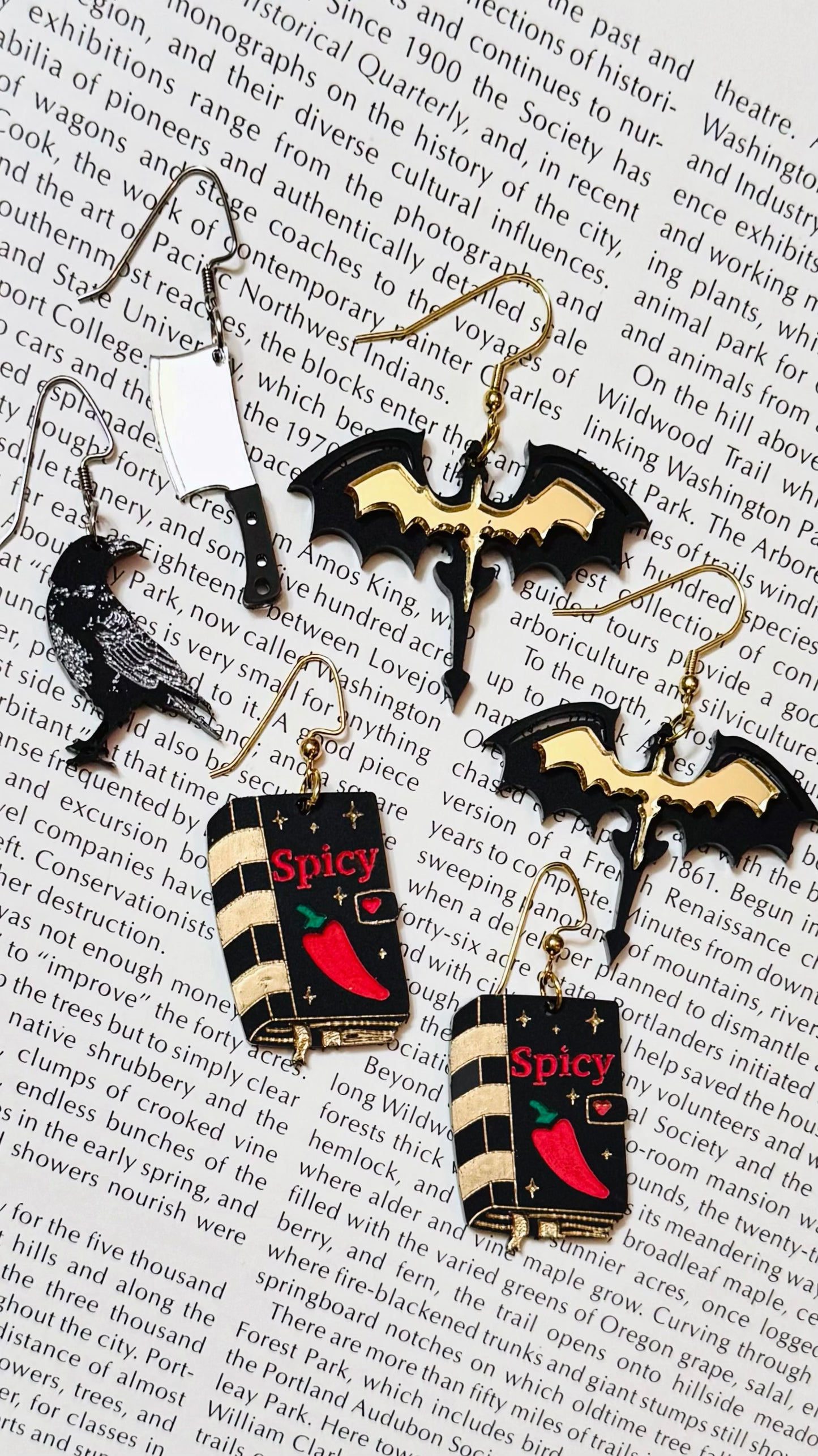 Spicy Romance Novel Earrings