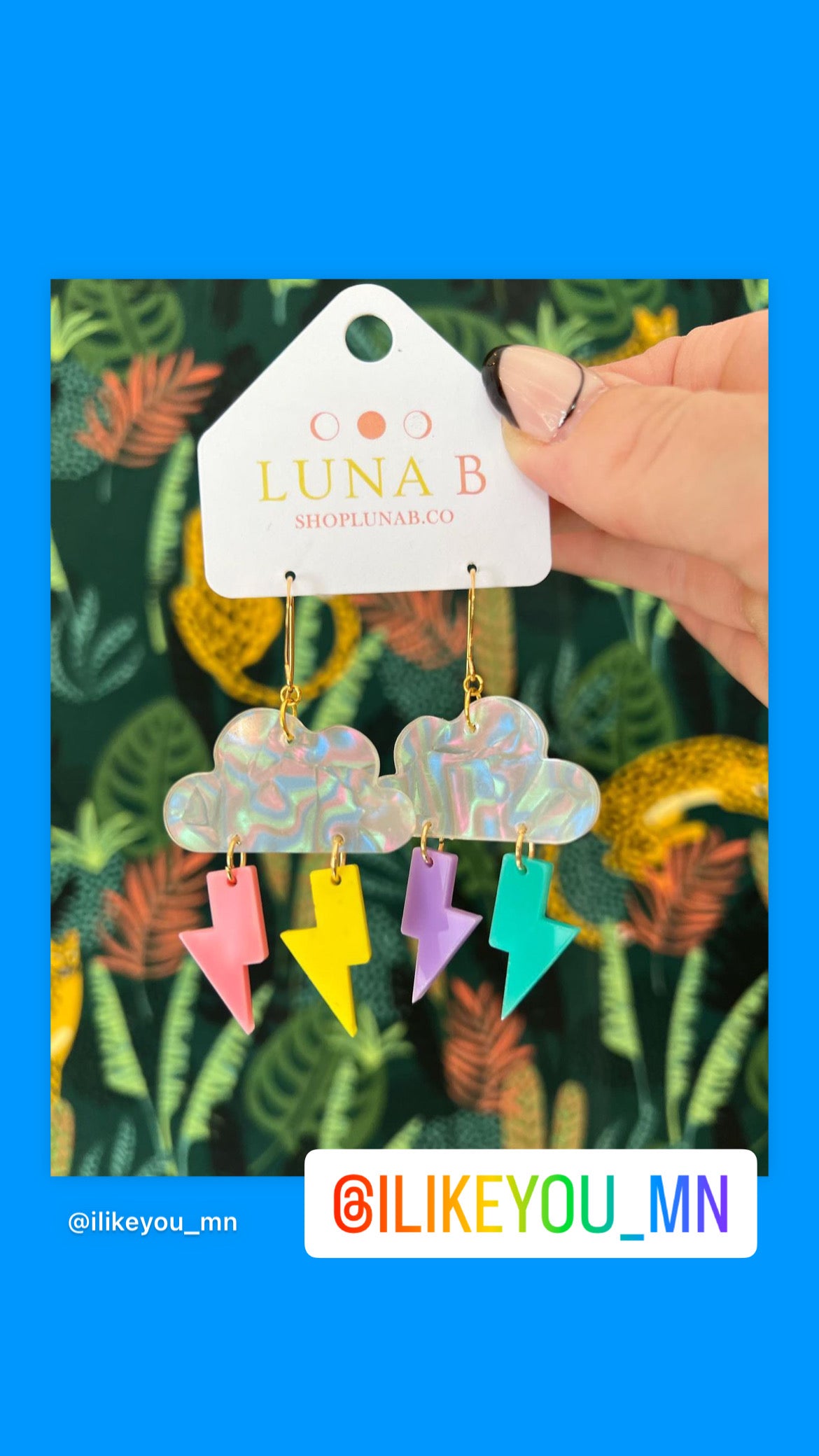Storm Cloud Lightning Earrings