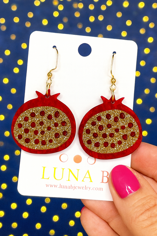 Pomegranate Fruit Earrings