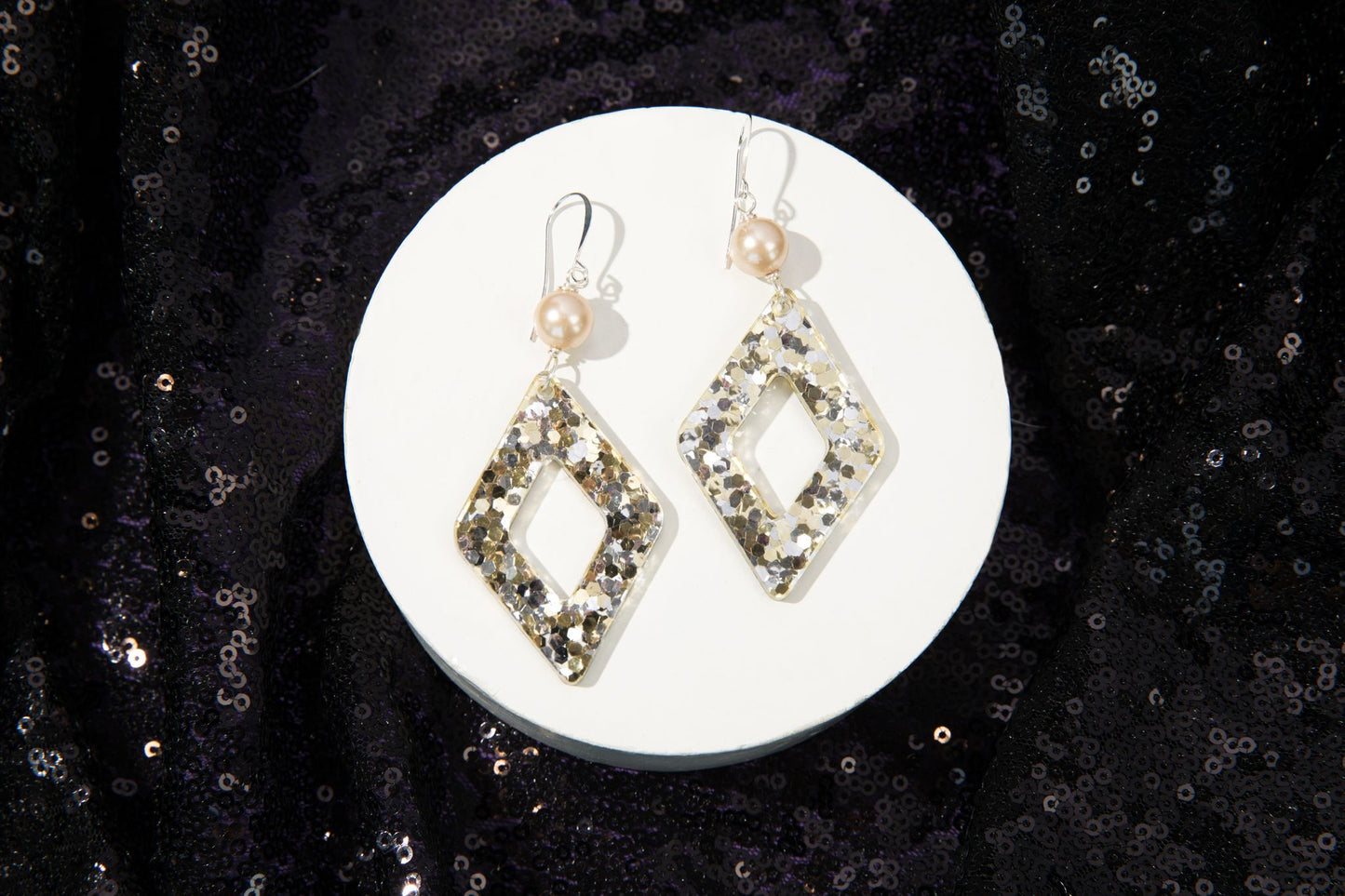 Champagne Diamonds Sparkle Earrings
