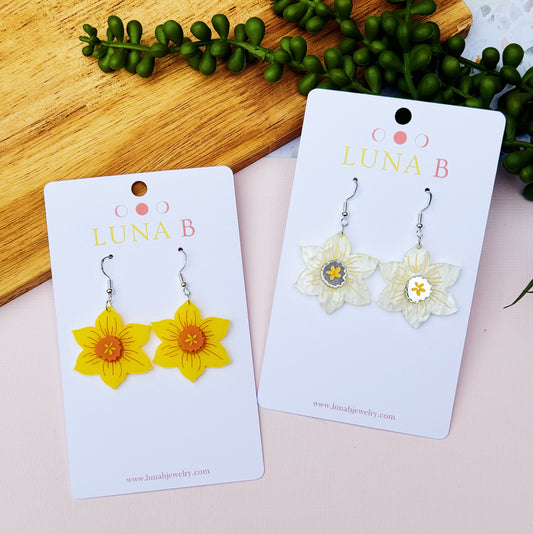 Daffodil Spring Flower Earrings