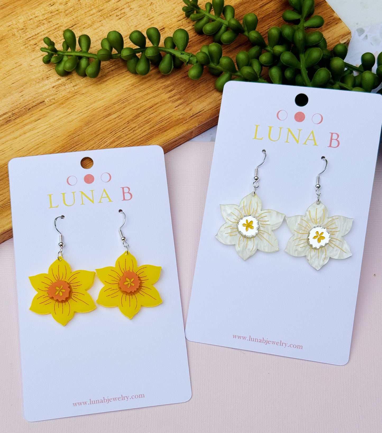 Daffodil Spring Flower Earrings