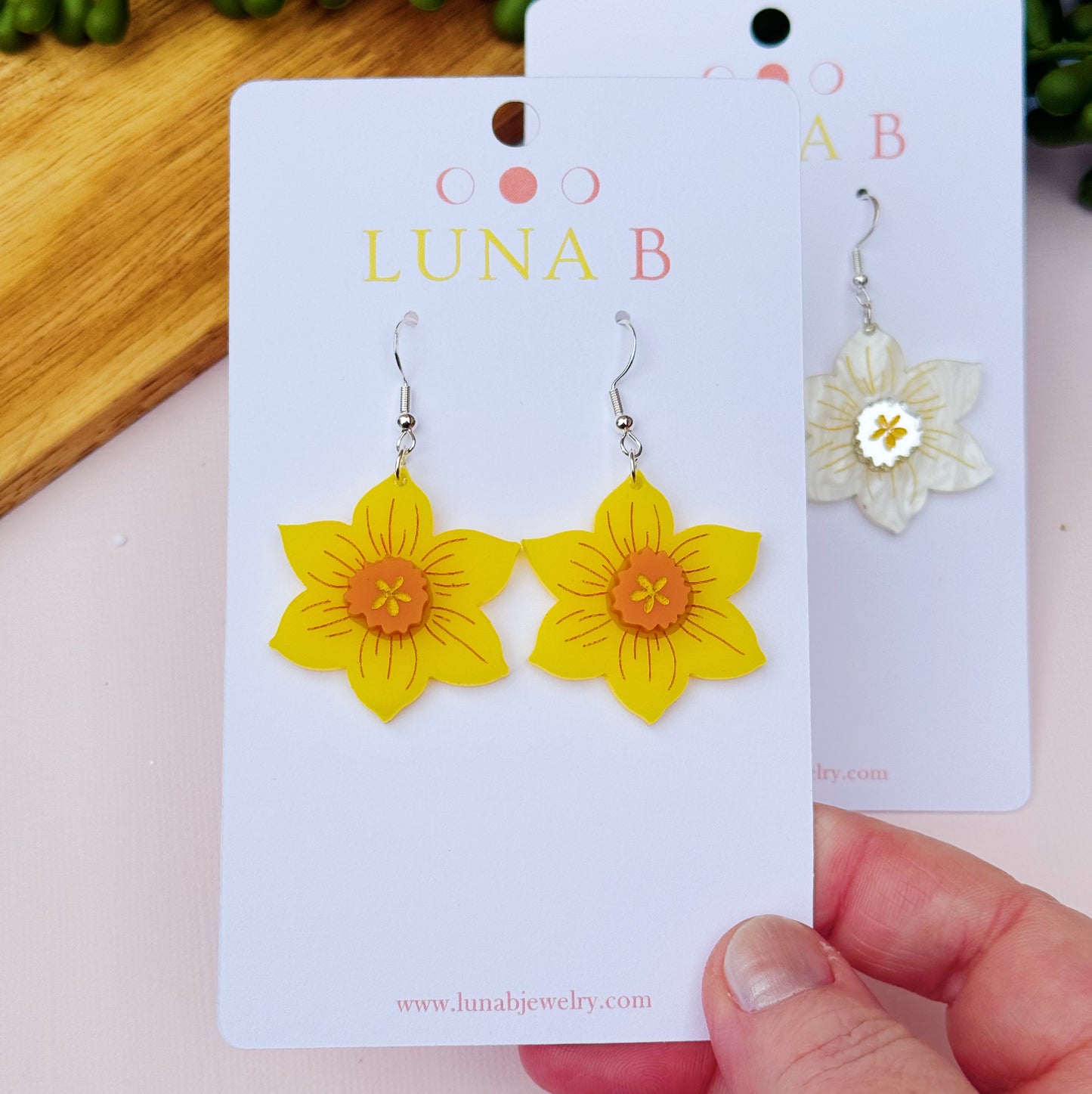 Daffodil Spring Flower Earrings