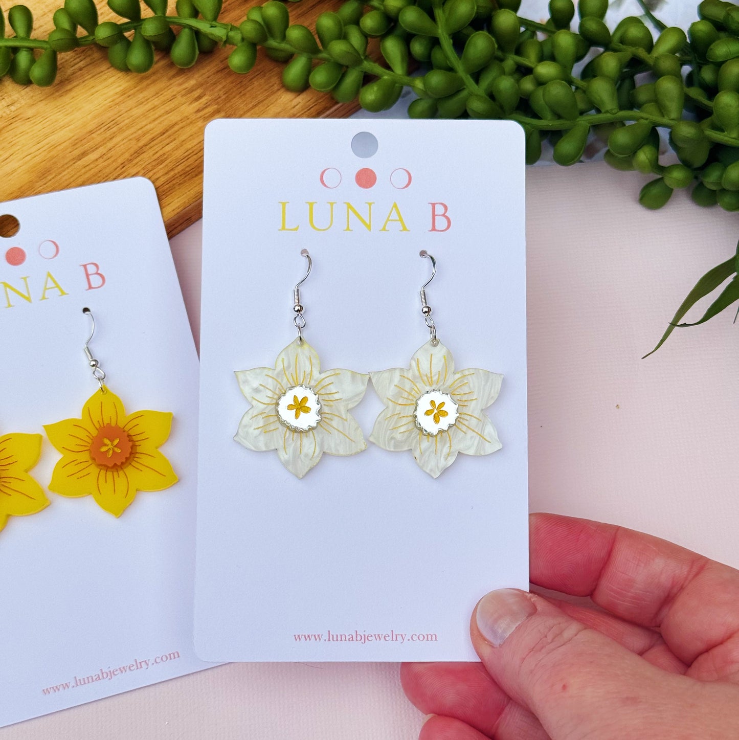 Daffodil Spring Flower Earrings