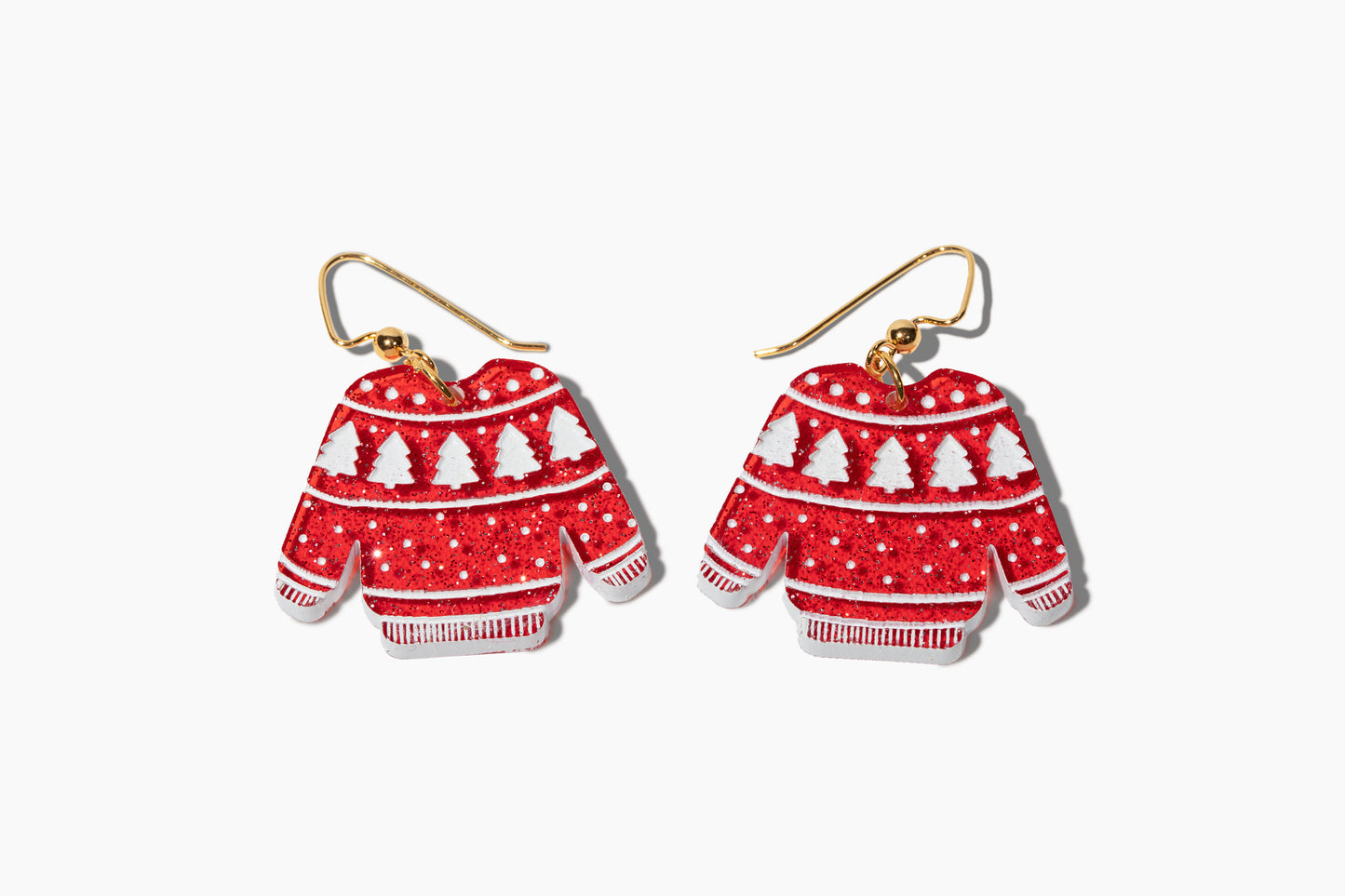 Not-So-Ugly Christmas Sweater Earrings – Festive Laser-Cut Acrylic Holiday Jewelry
