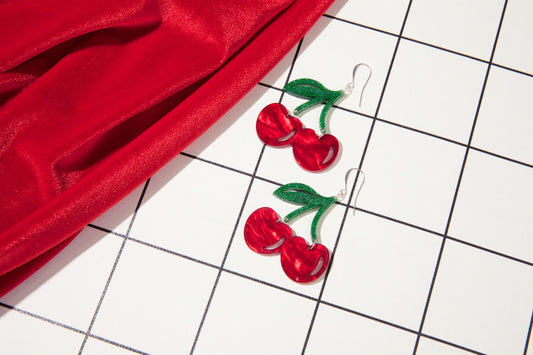 Red Hot Cherry Bomb Earrings