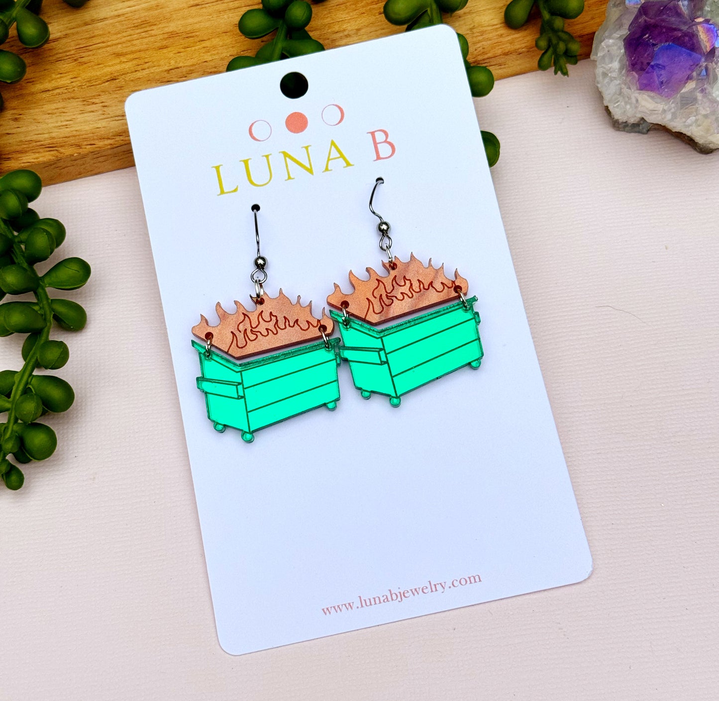 Dumpster Fire Earrings