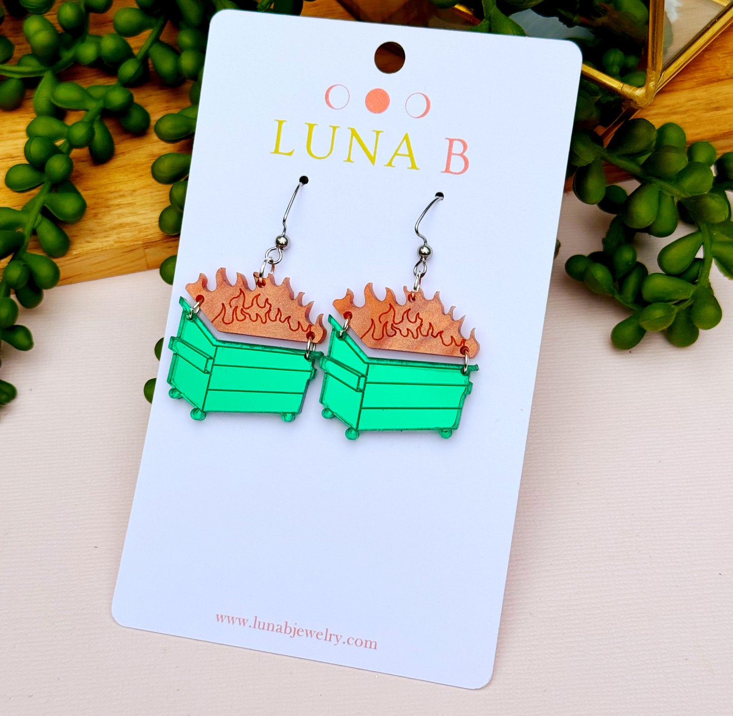 Dumpster Fire Earrings