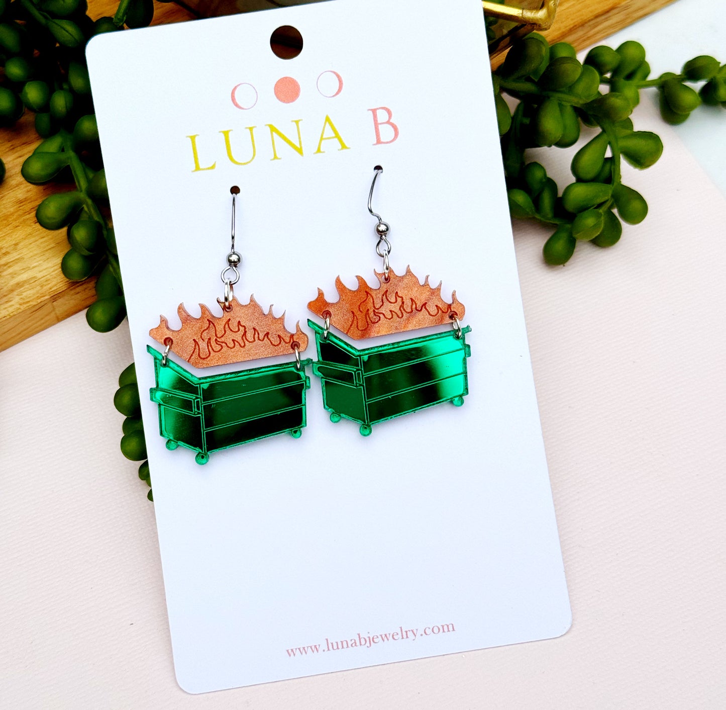 Dumpster Fire Earrings