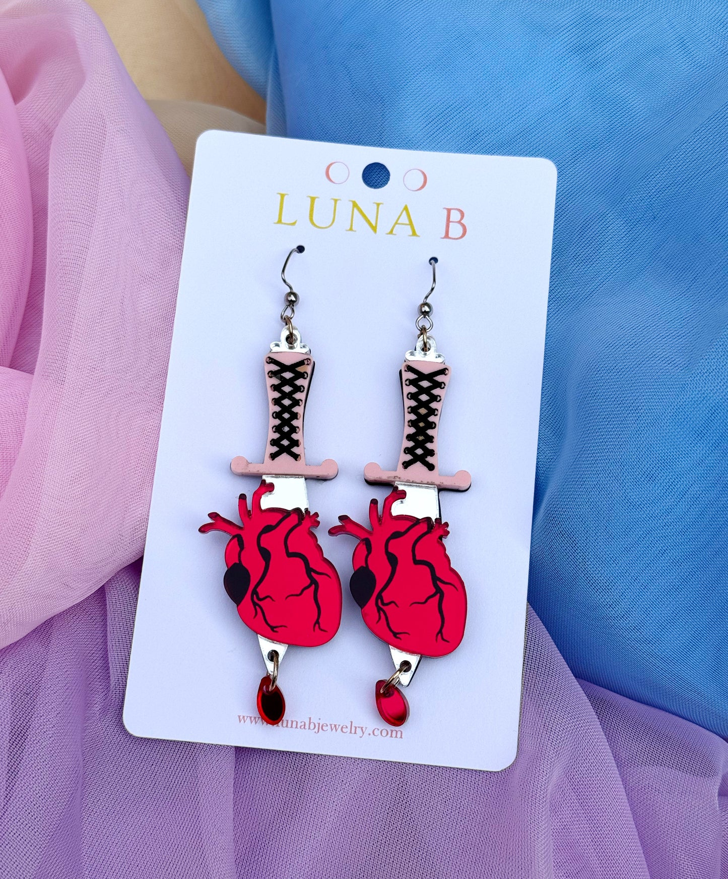 Sword Through The Heart | Dark Valentine's Day Earrings