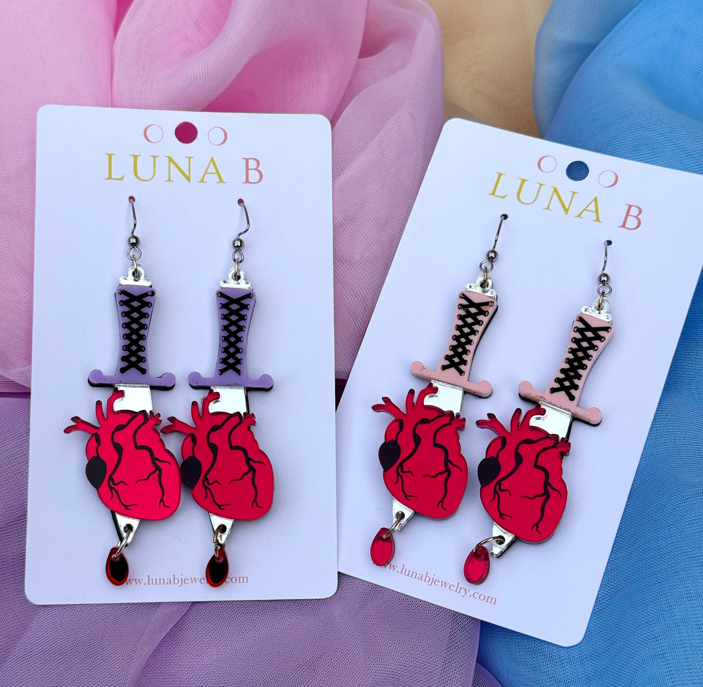 Sword Through The Heart | Dark Valentine's Day Earrings