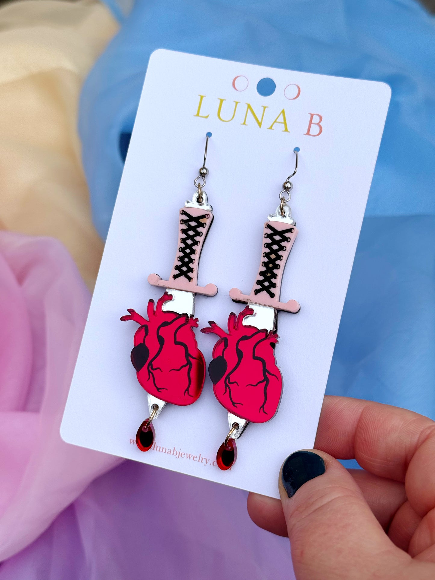 Sword Through The Heart | Dark Valentine's Day Earrings