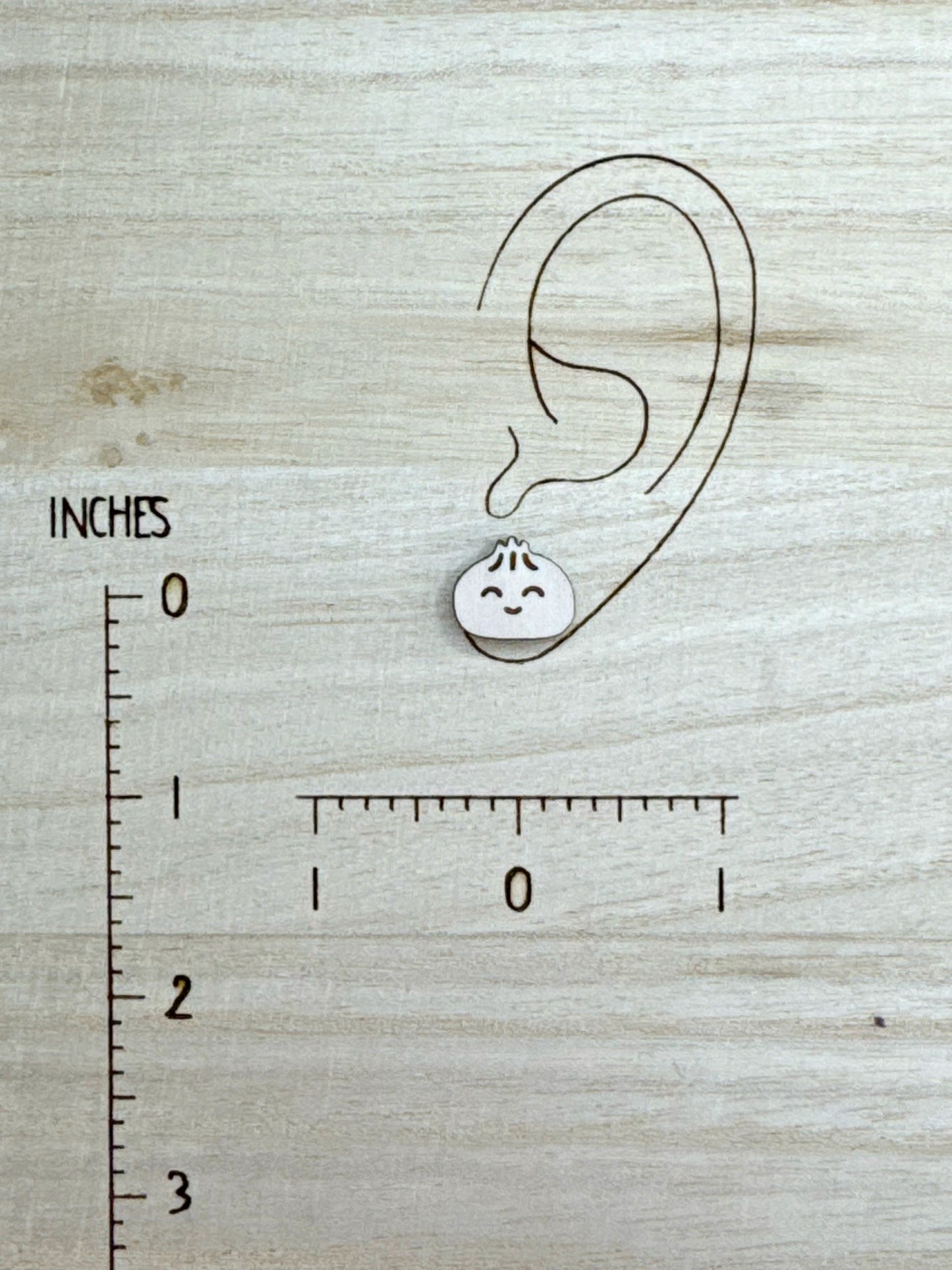 Bao Stud Earrings – Cute Wooden Dumpling Jewelry