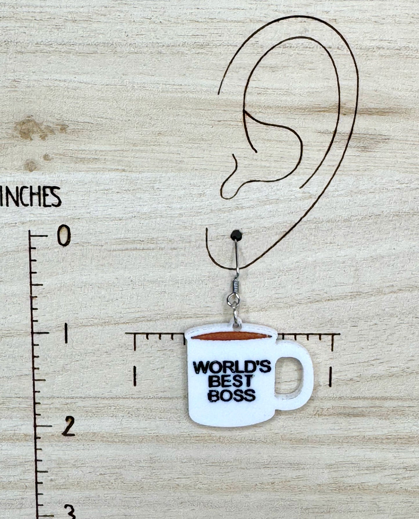 World's Best Boss Mug Earrings | The Office Earrings