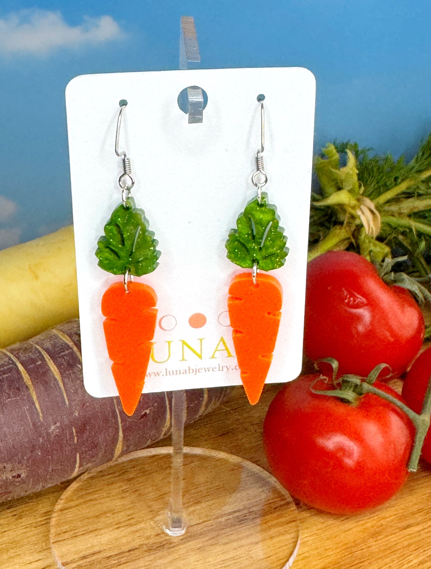 Carrots Vegetable Earrings