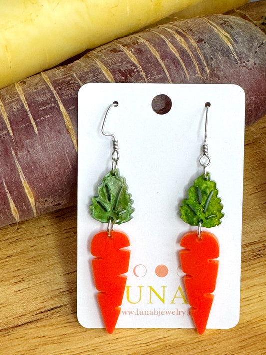 Carrots Vegetable Earrings
