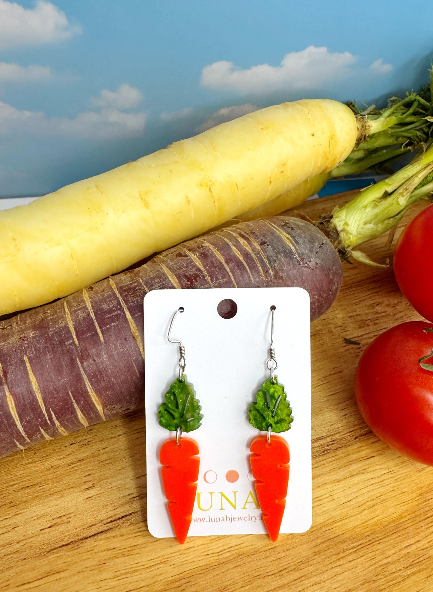Carrots Vegetable Earrings