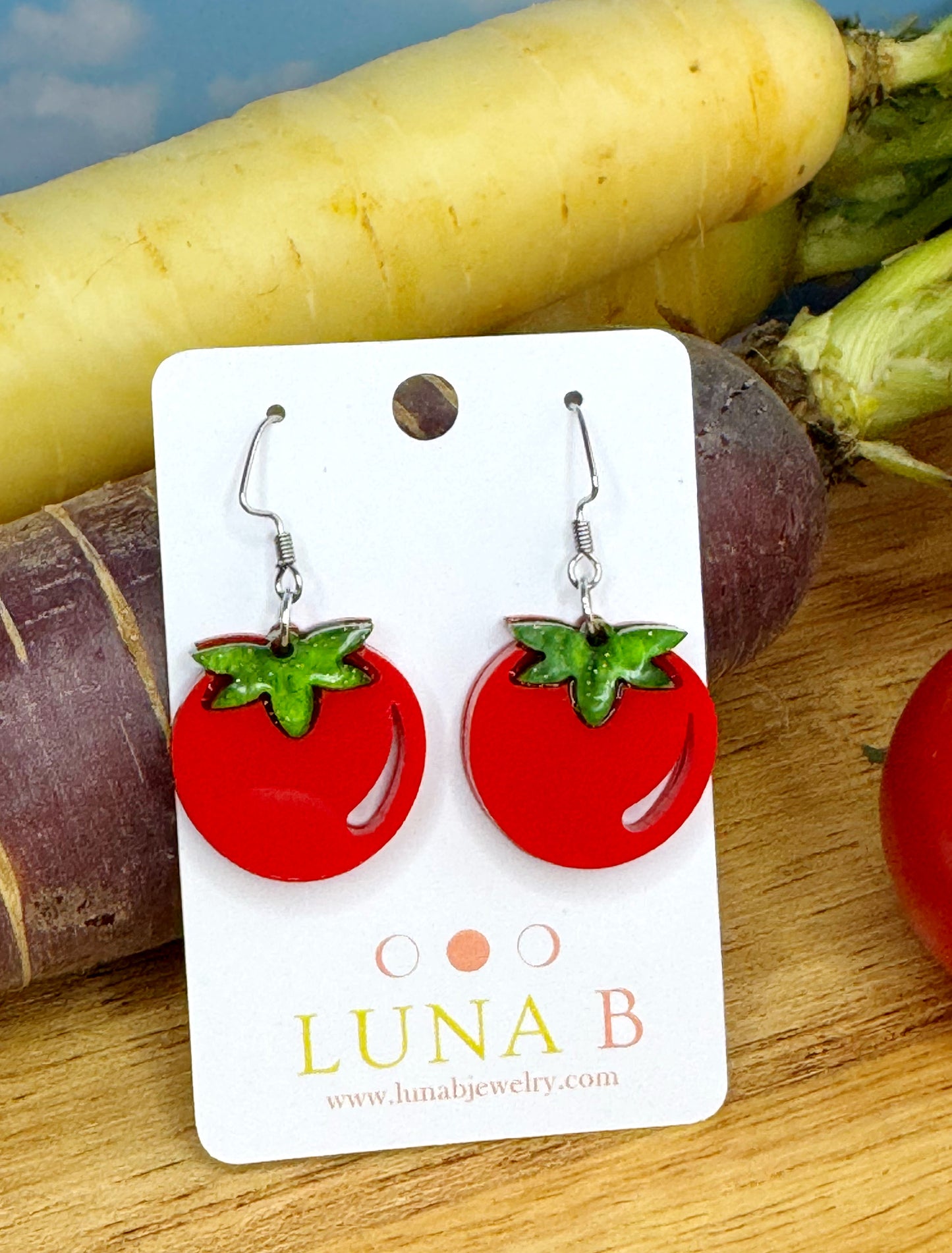 Cherry Tomato Fruit Earrings