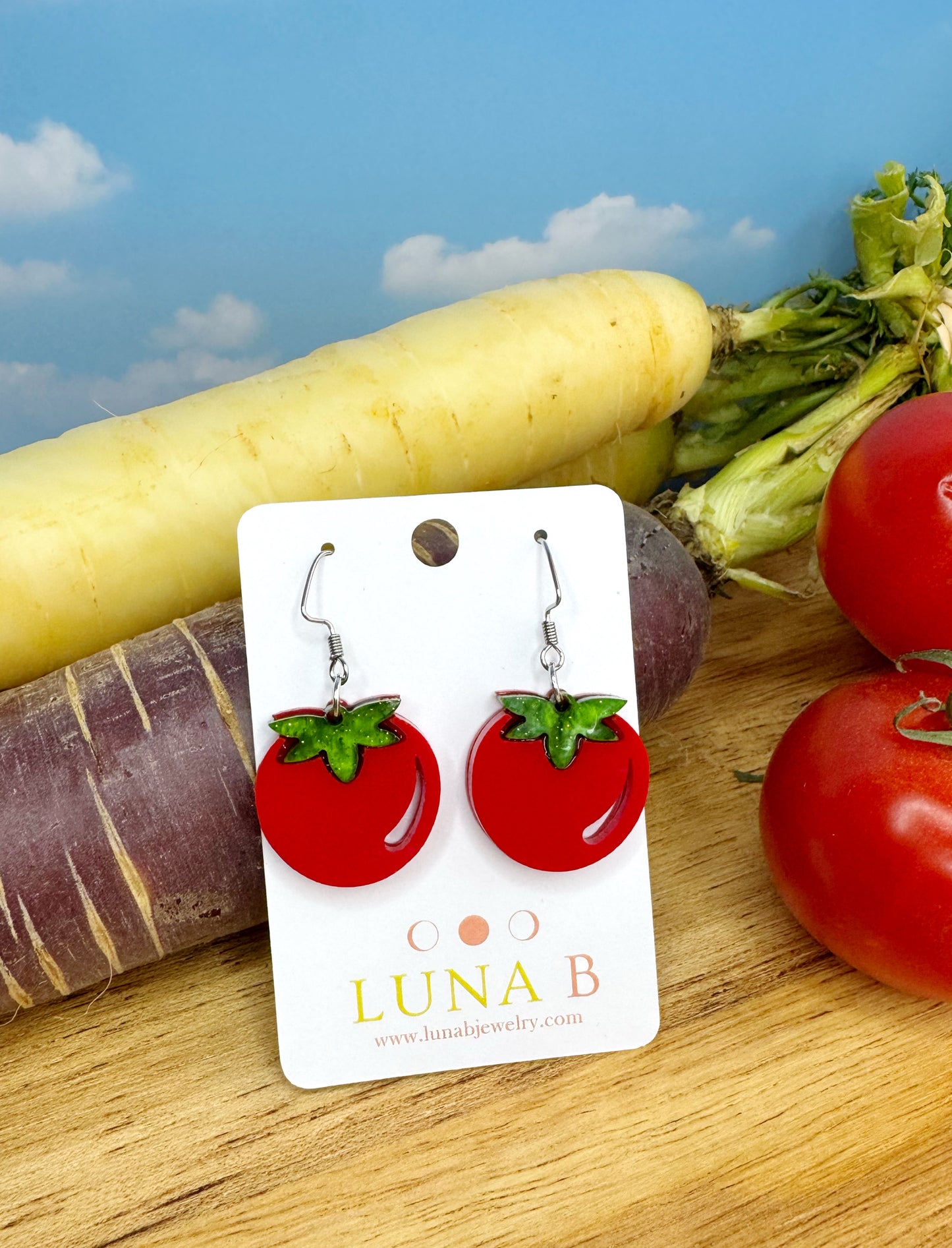 Cherry Tomato Fruit Earrings