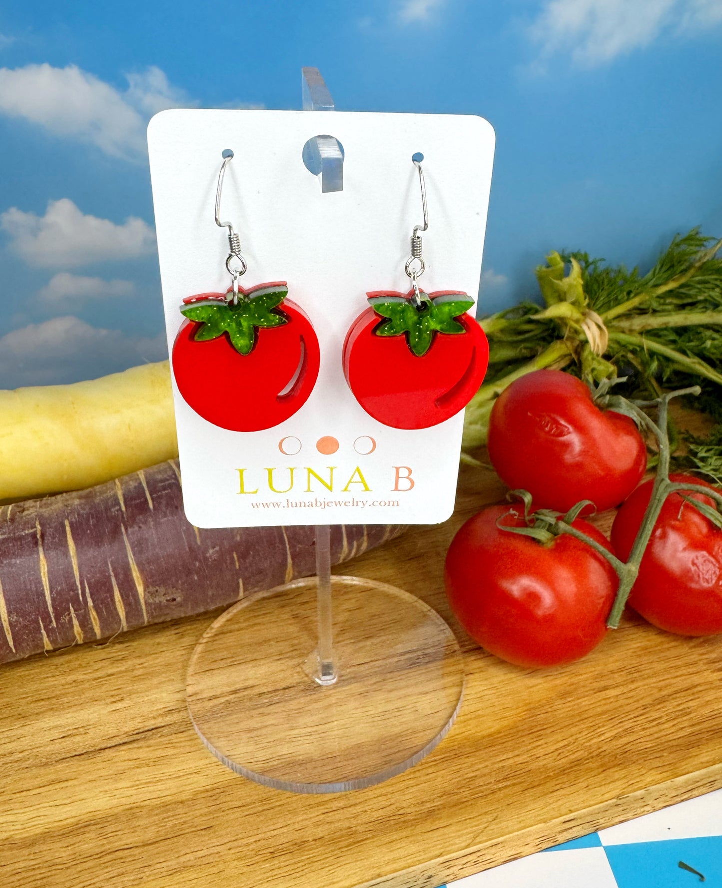 Cherry Tomato Fruit Earrings
