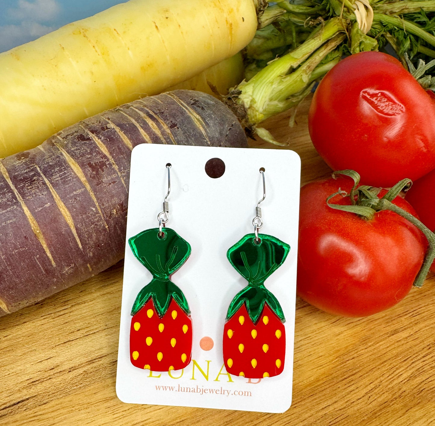 Strawberry Candy Earrings – Sweet Retro Nostalgia Jewelry