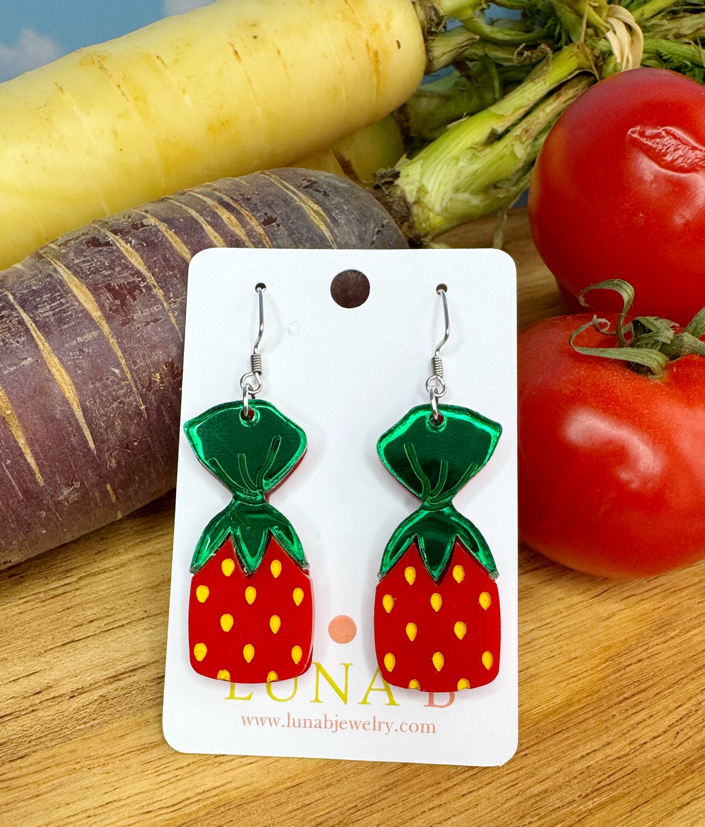 Strawberry Candy Earrings – Sweet Retro Nostalgia Jewelry