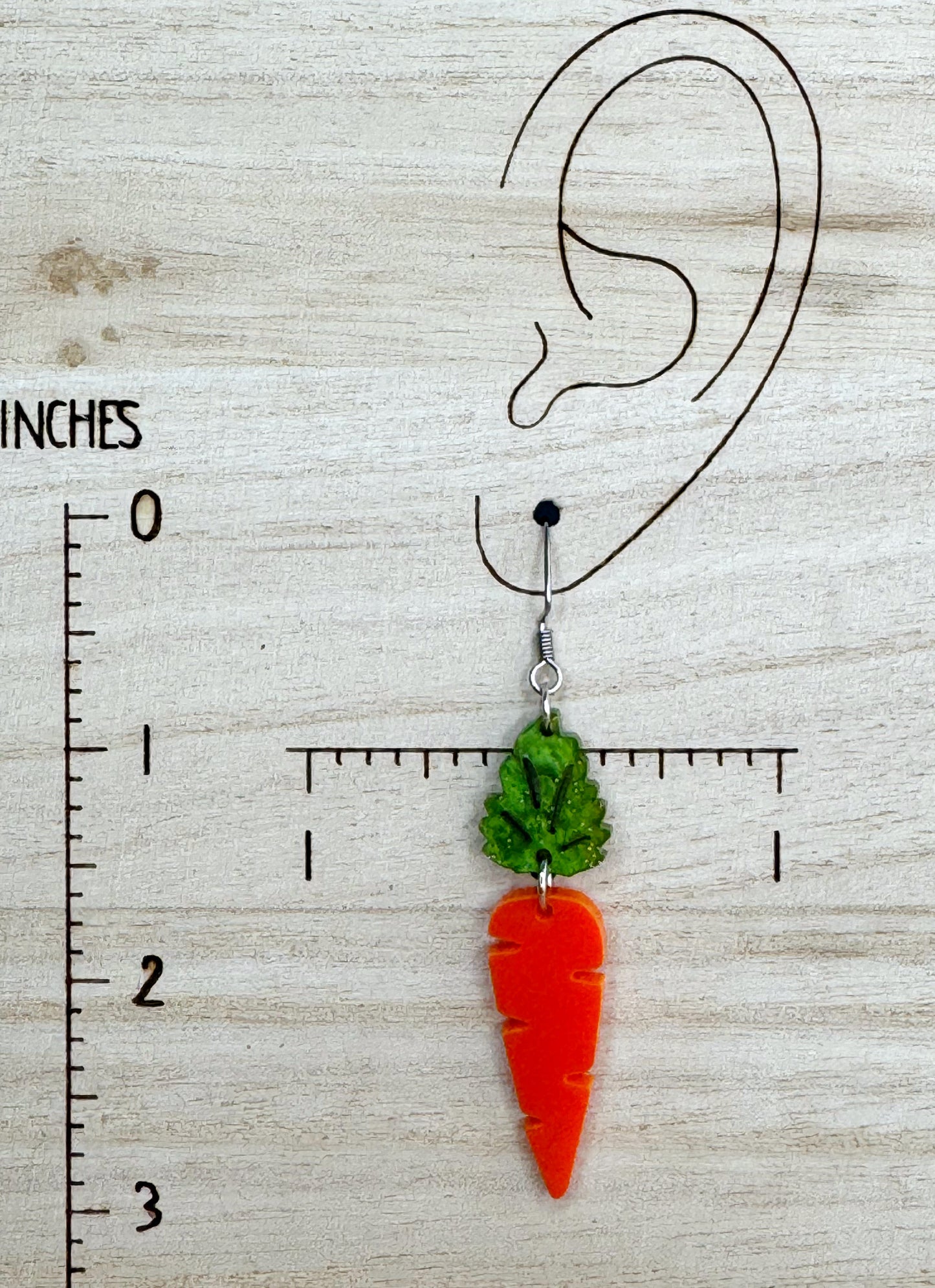 Carrots Vegetable Earrings
