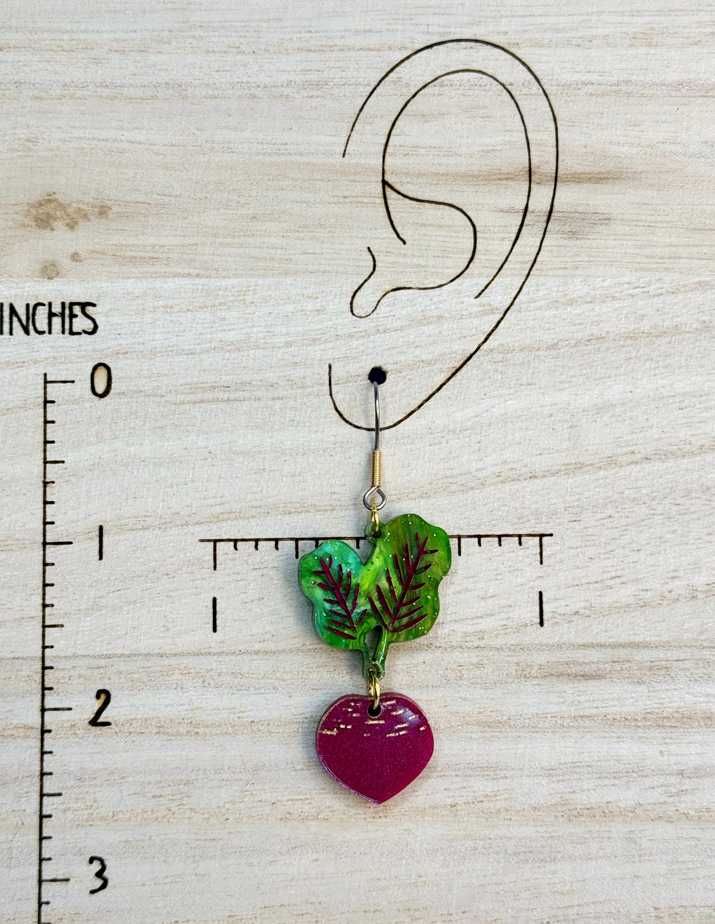 Beet Earrings – Quirky Vegetable Statement Jewelry