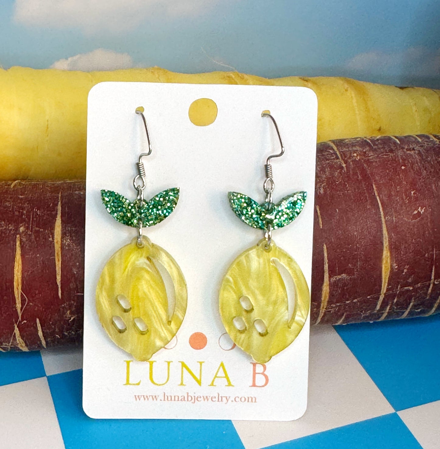 Lemon Fruit Earrings