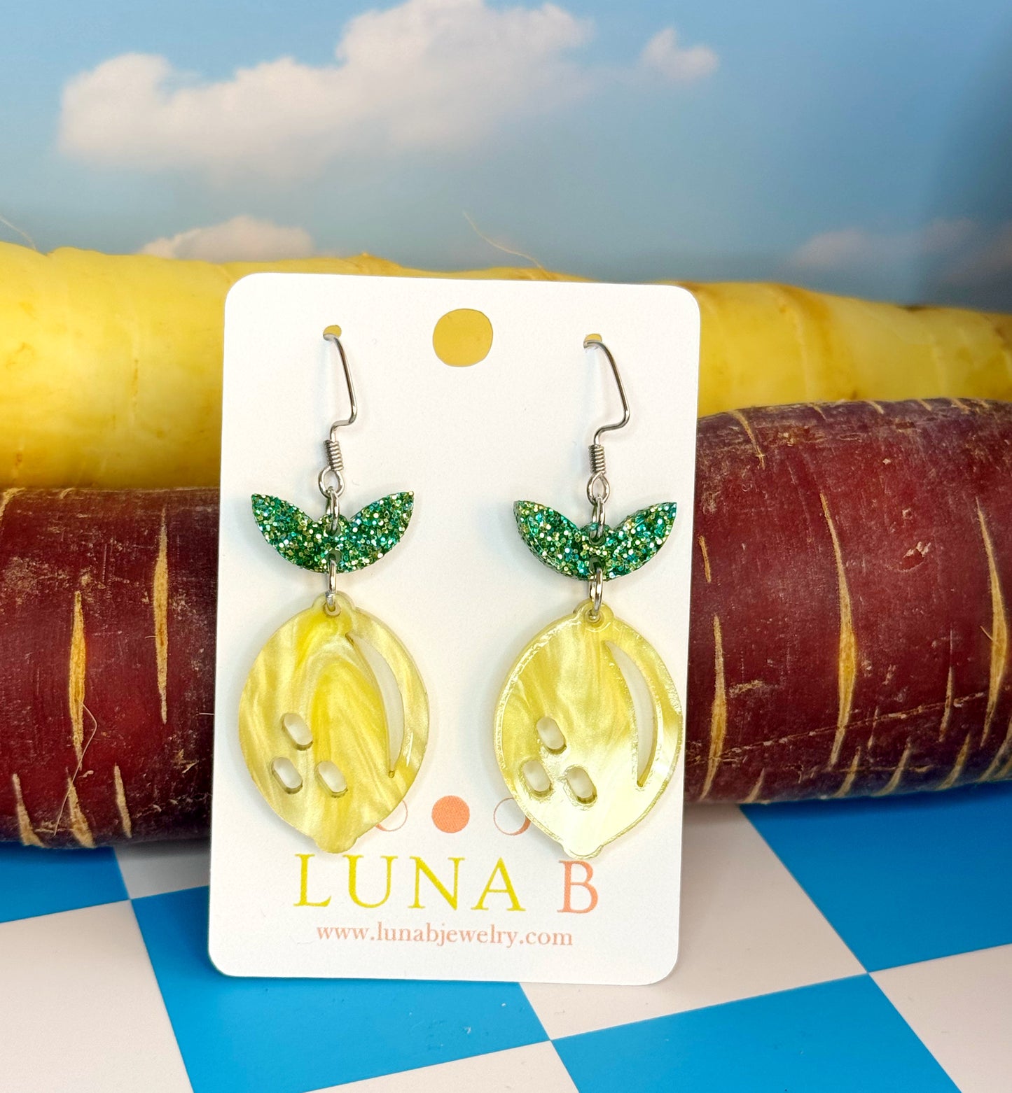 Lemon Fruit Earrings