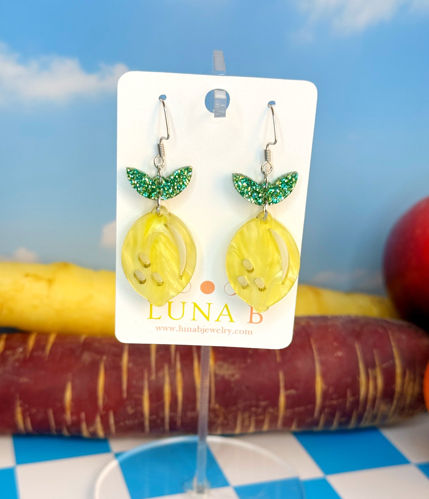 Lemon Fruit Earrings
