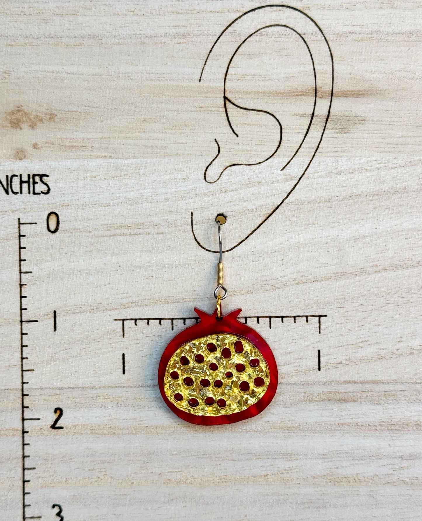 Pomegranate Fruit Earrings