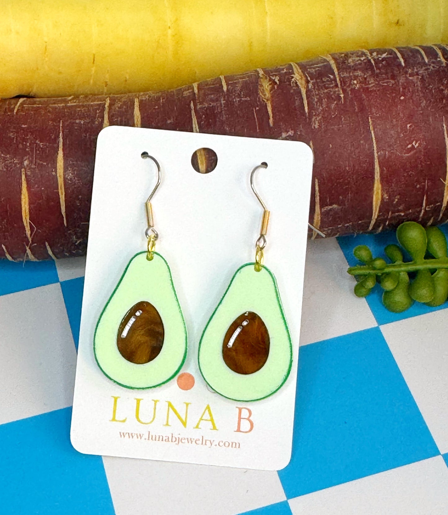 Avocado Fruit Earrings