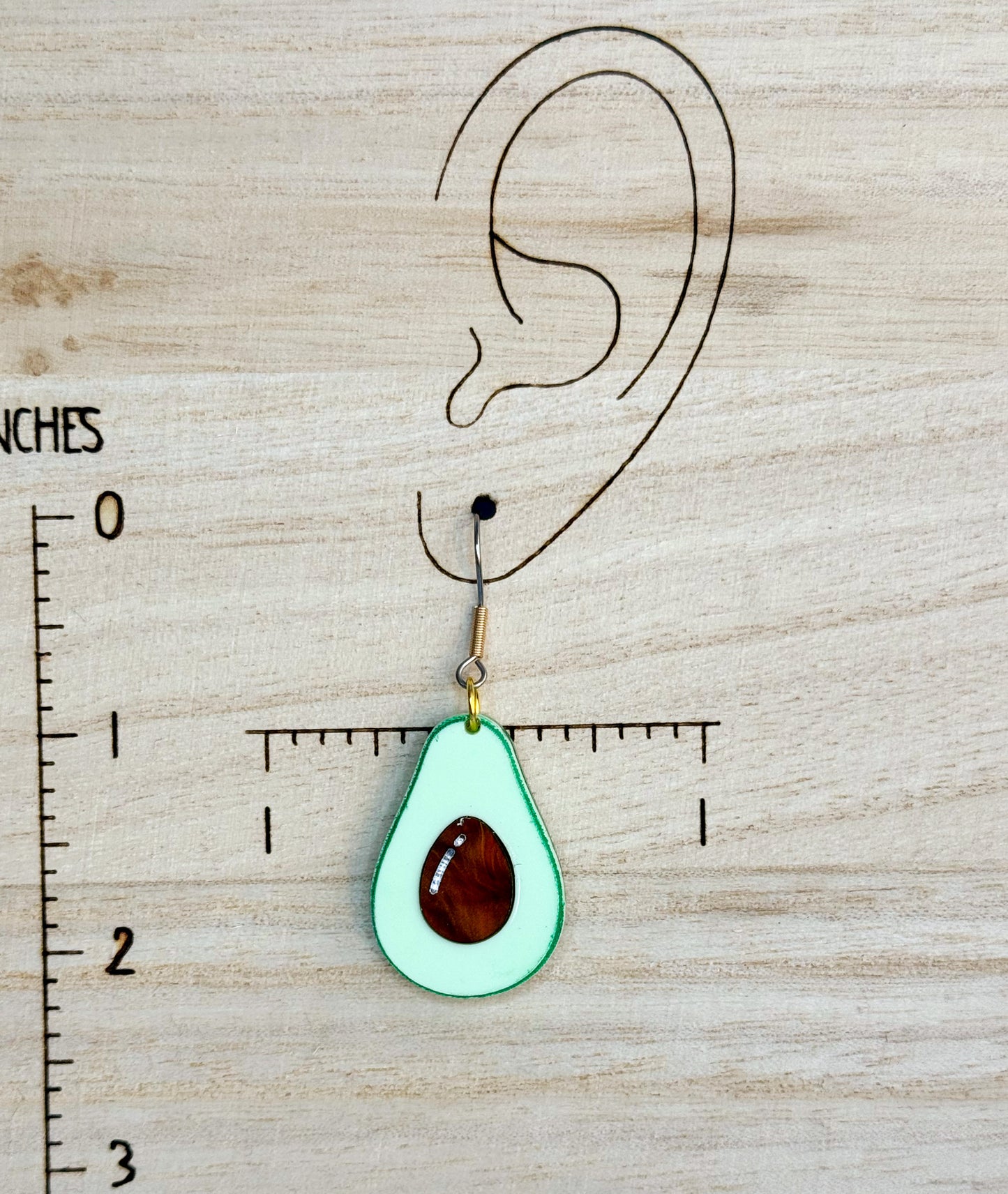 Avocado Fruit Earrings