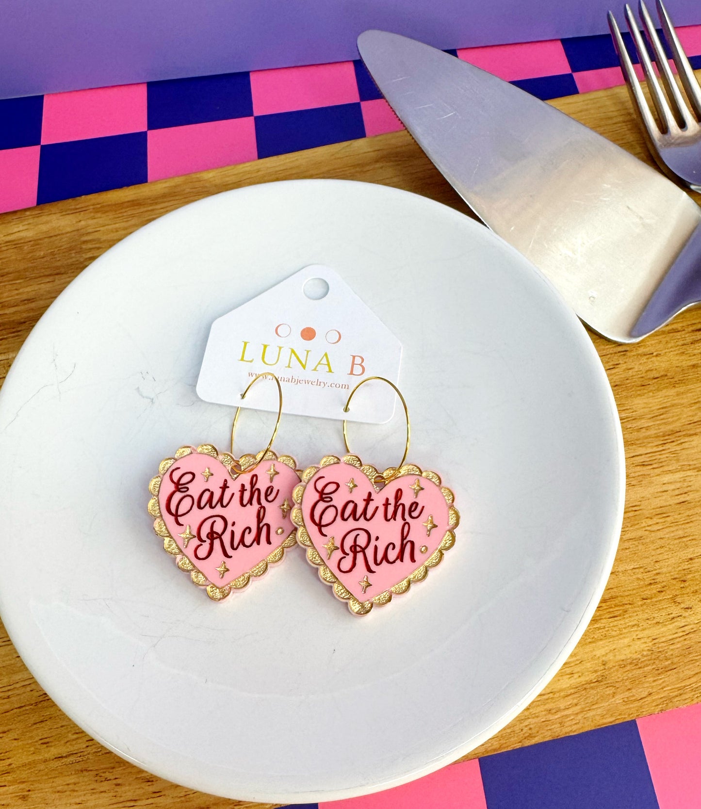 Eat the Rich Earrings – Wear Your Rage, Start the Revolution 🔥