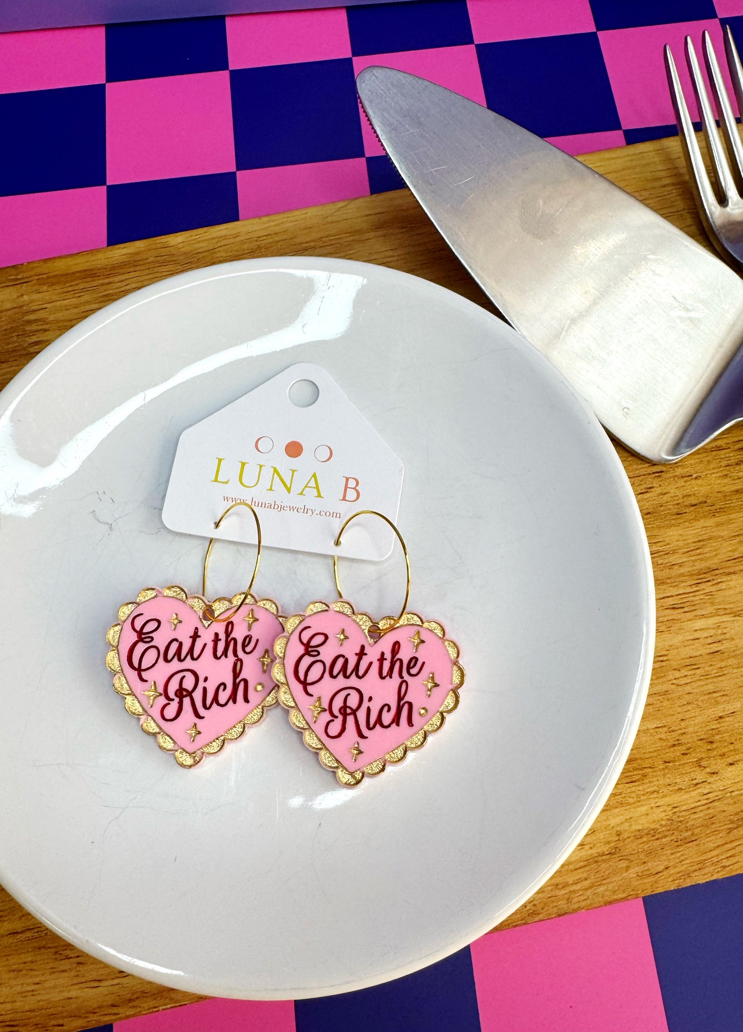 Eat the Rich Earrings – Wear Your Rage, Start the Revolution 🔥