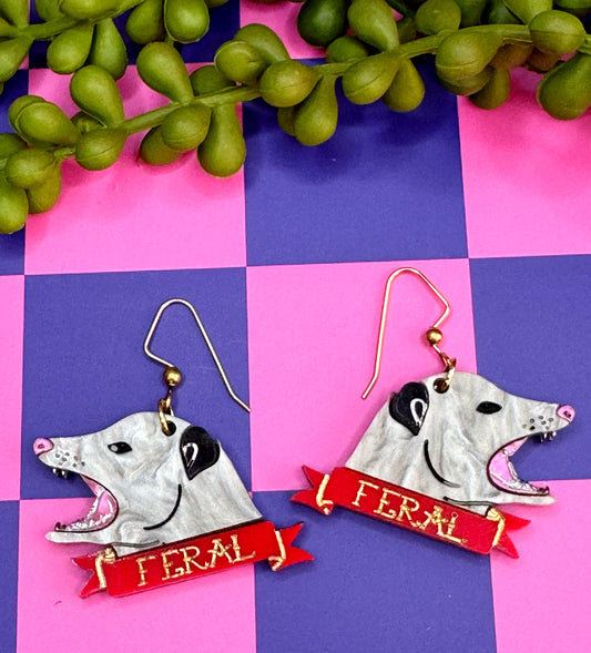 Feral Opossum Earrings