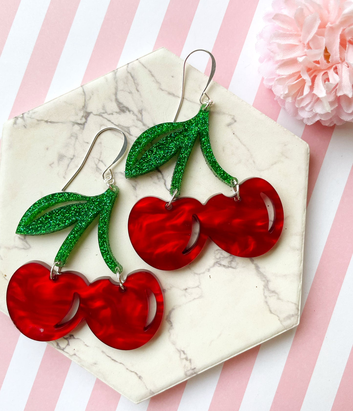Cherry Earrings – Sweet & Tart Red Statement Jewelry