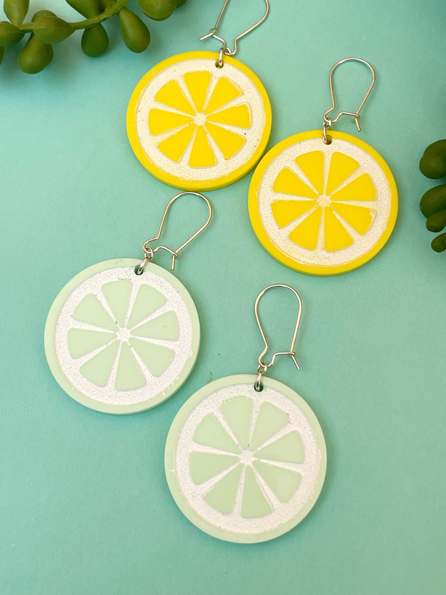 Lemon and Key Lime Slice Earrings