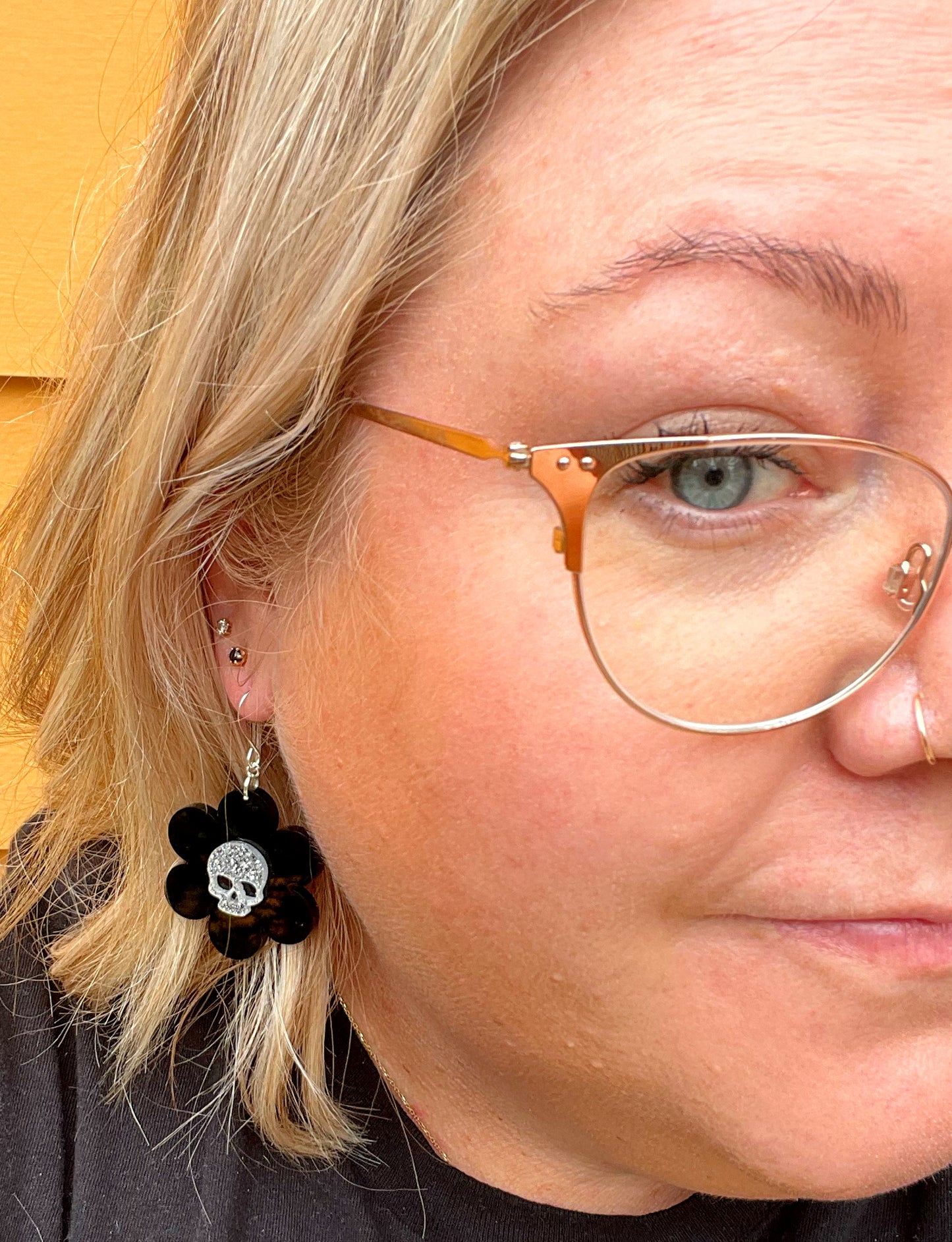 Halloween Blossom Earrings - Skulls or Pumpkins