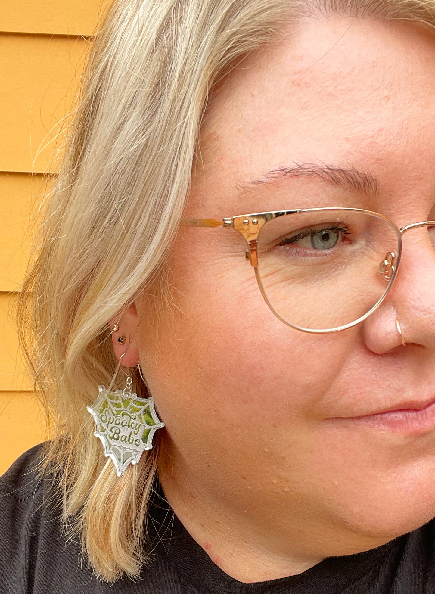 Spooky Babe Mirrored Earrings