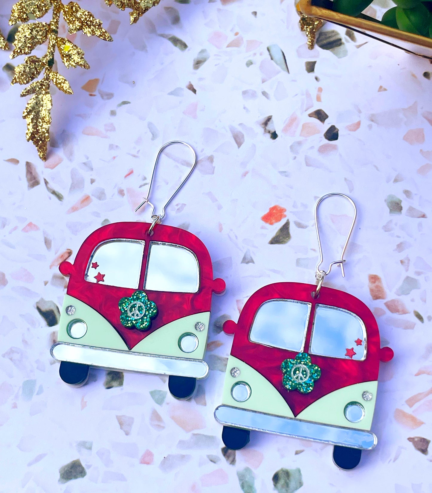 Retro Holiday Bus Earrings