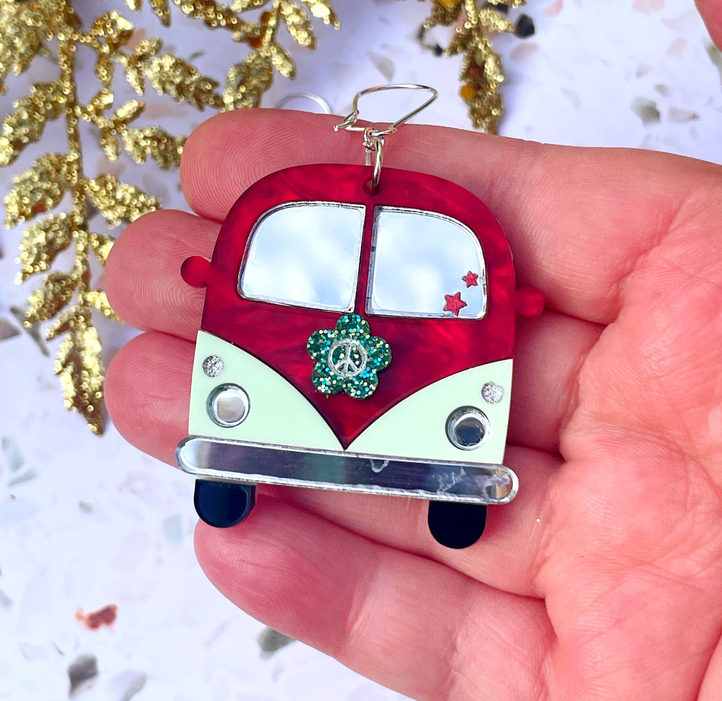 Retro Holiday Bus Earrings