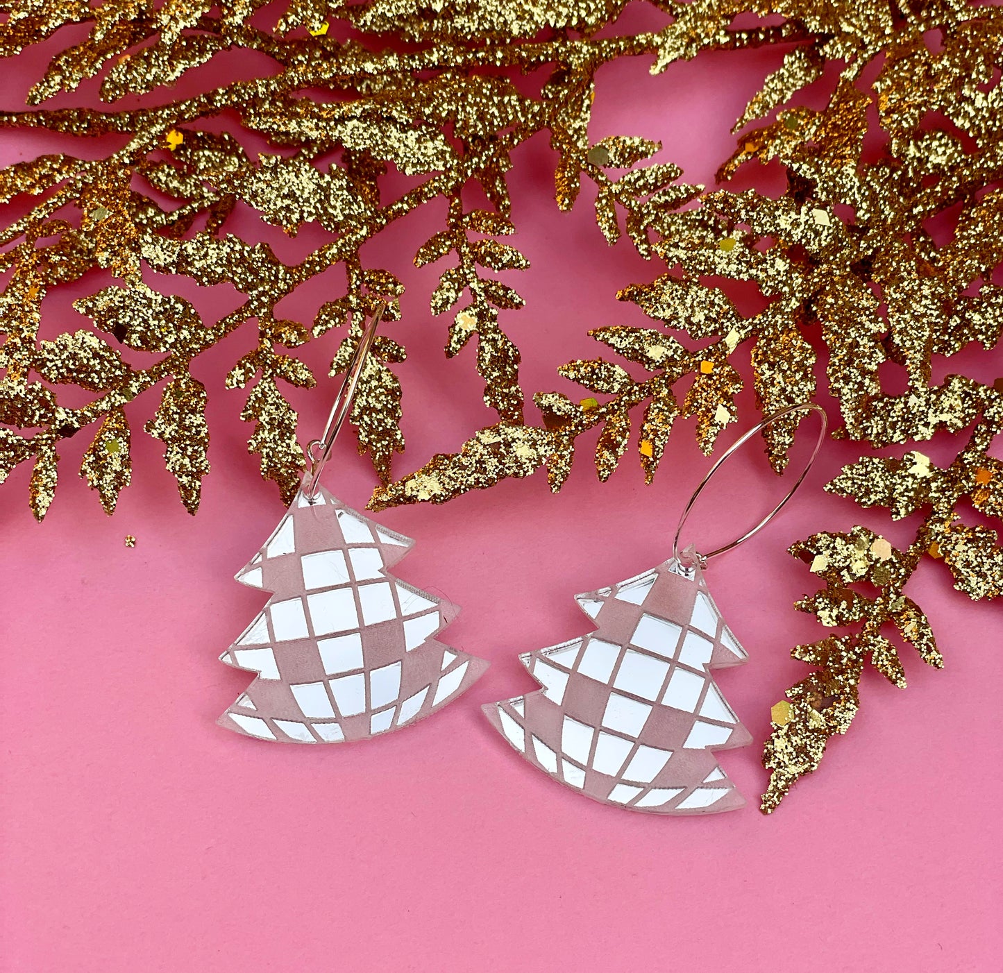 Disco Christmas Tree Earrings