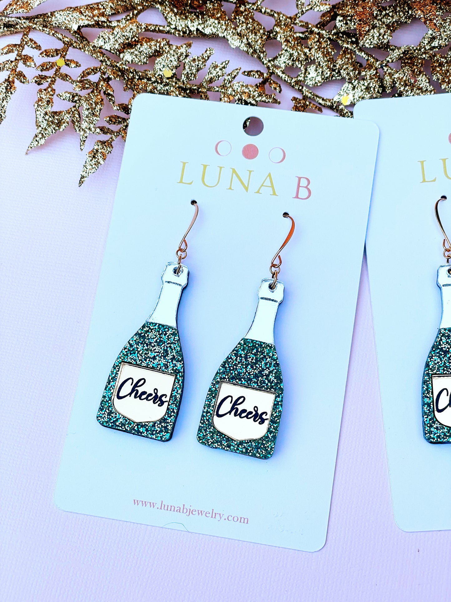 Champagne Bottle & Flute Earrings