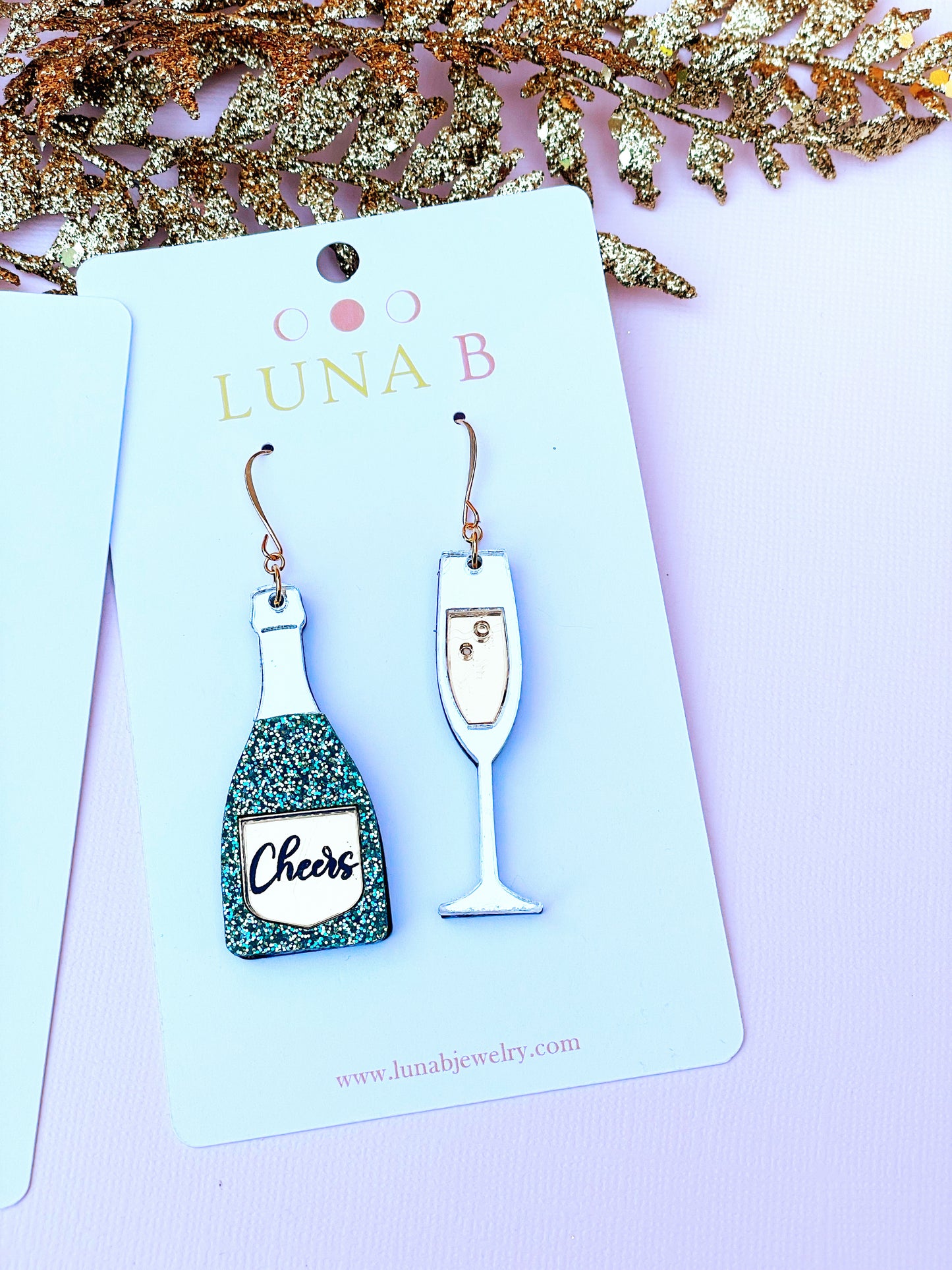 Champagne Bottle & Flute Earrings